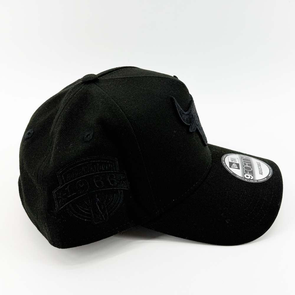 Chicago Bulls Hat New Era Cap 9FORTY Black NBA Adjustable Snapback OSFA NEW - Picture 3 of 10